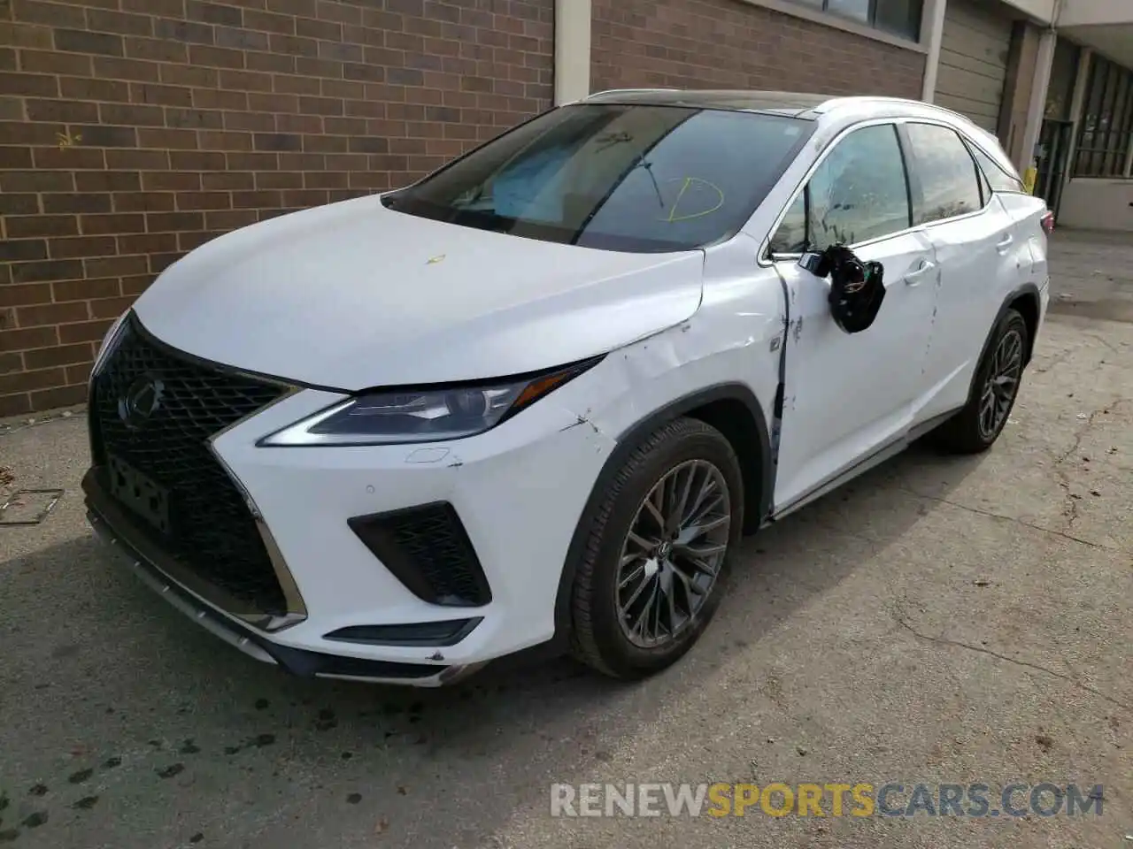 2 Photograph of a damaged car 2T2YZMDA0LC240027 LEXUS RX350 2020