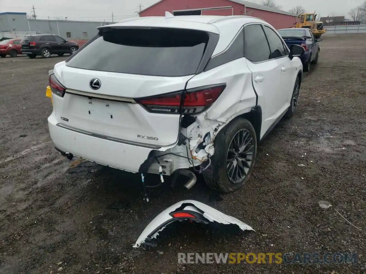 4 Photograph of a damaged car 2T2YZMDA7LC234144 LEXUS RX350 2020