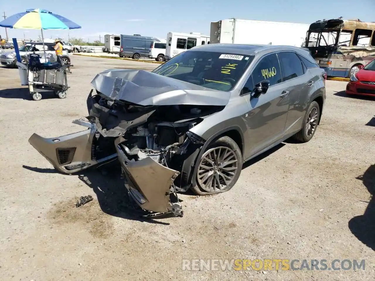 2 Photograph of a damaged car 2T2YZMDA9LC212307 LEXUS RX350 2020