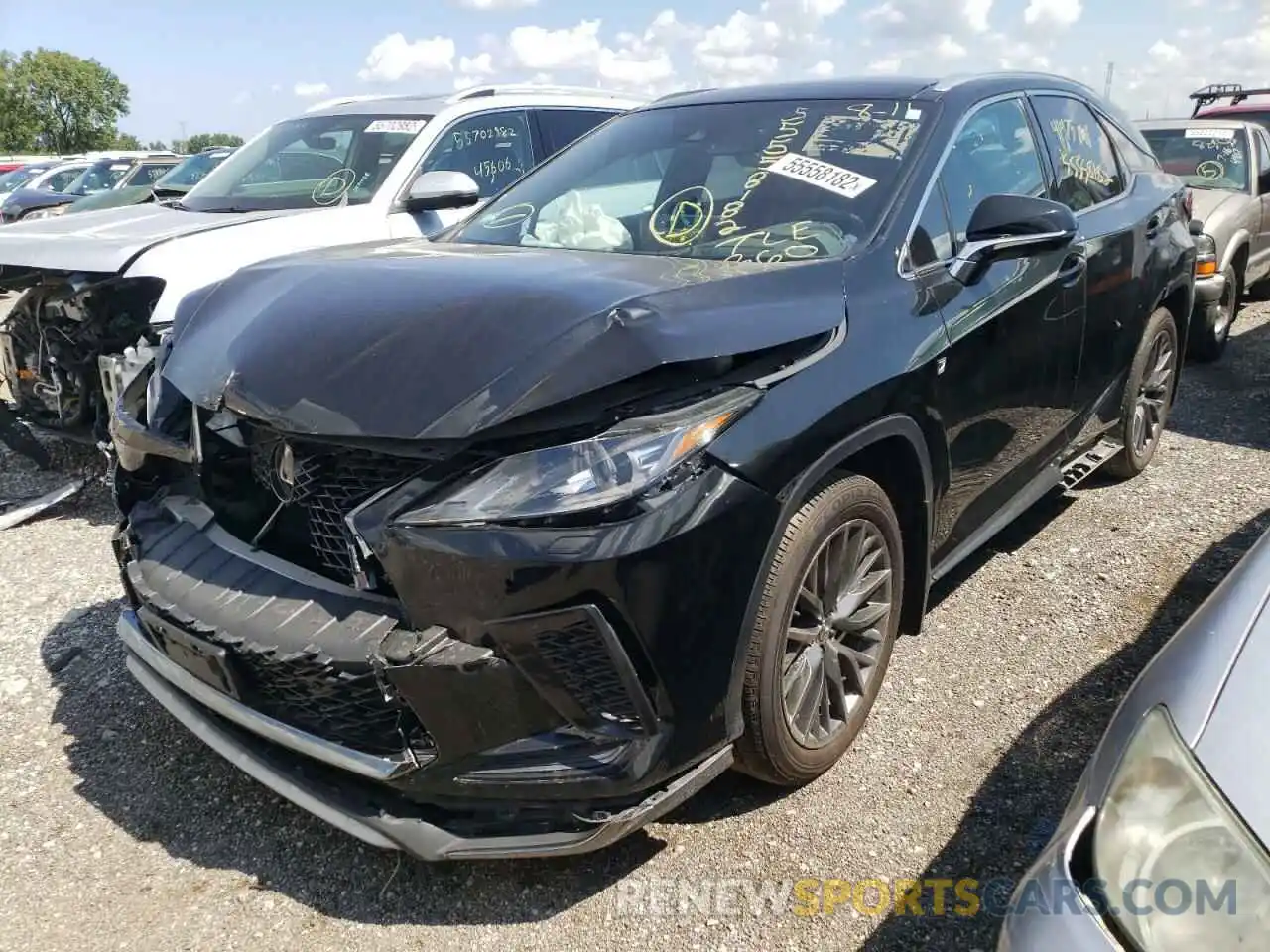 2 Photograph of a damaged car 2T2YZMDA9LC221203 LEXUS RX350 2020