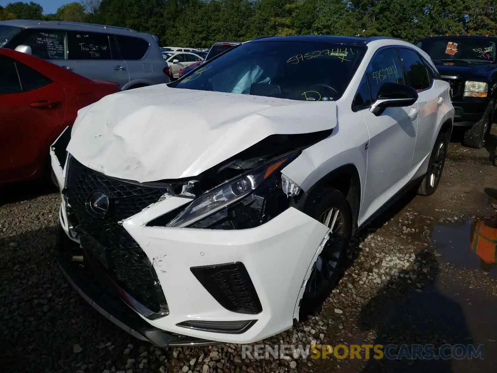 2 Photograph of a damaged car 2T2YZMDAXLC225731 LEXUS RX350 2020