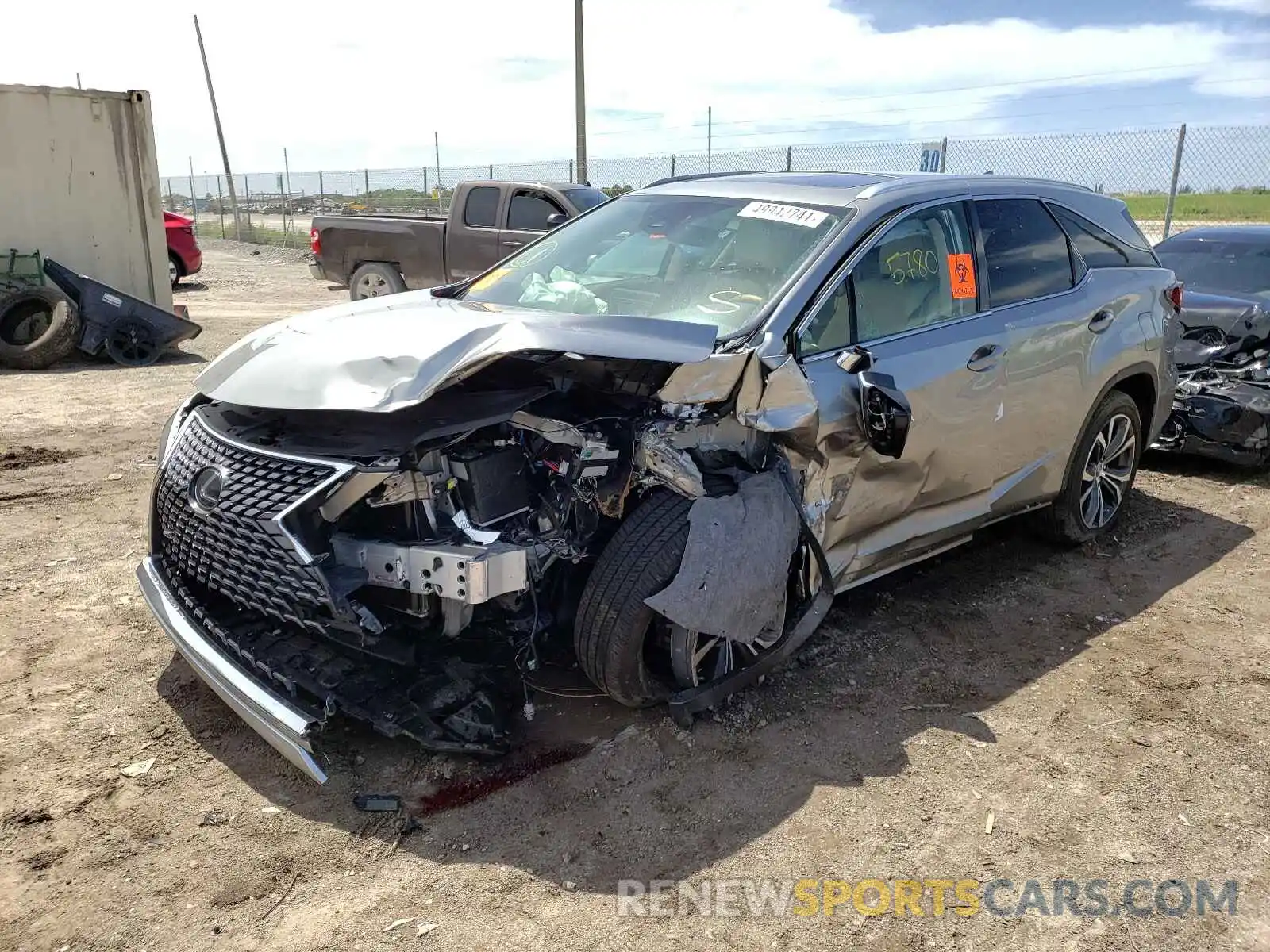 2 Фотография поврежденного автомобиля JTJHZKEA0L2015805 LEXUS RX350 2020