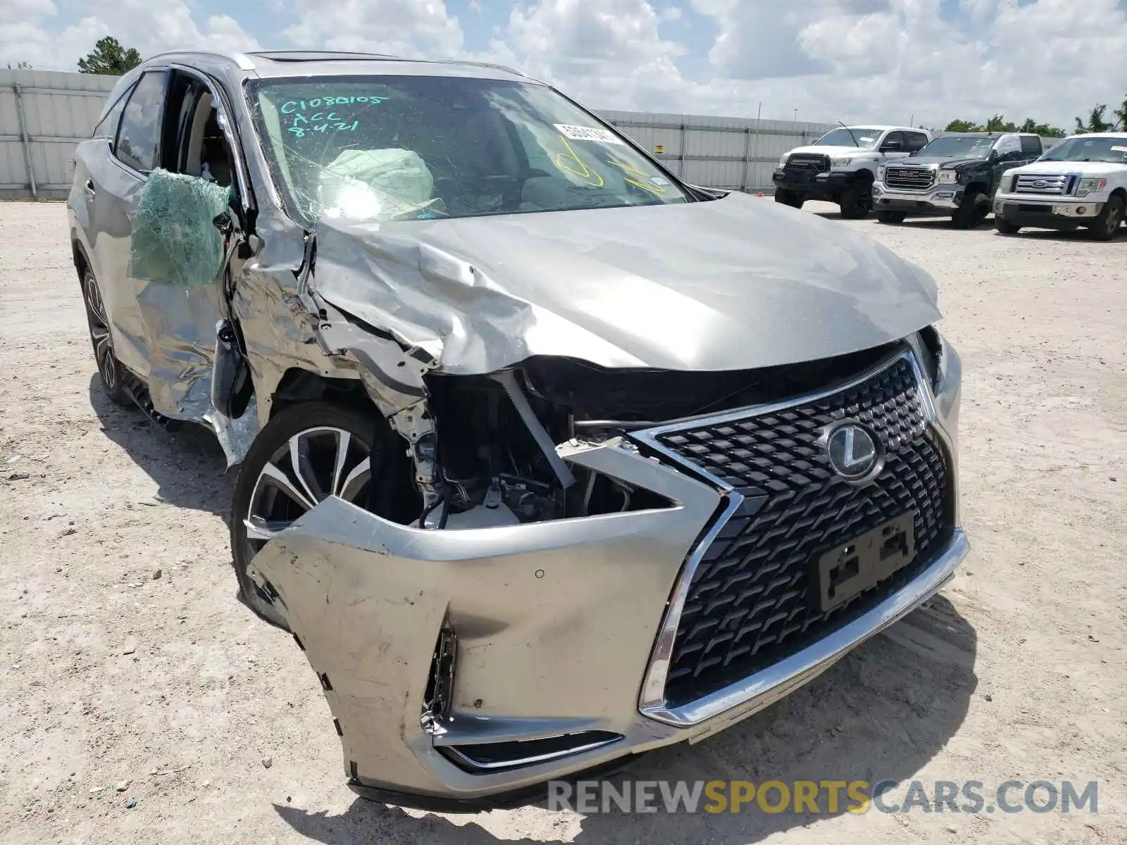 1 Photograph of a damaged car JTJHZKFA8L2022516 LEXUS RX350 2020