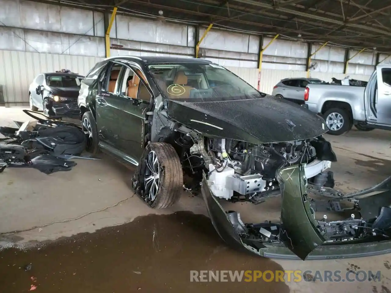 1 Photograph of a damaged car 2T2HZMAA0MC214677 LEXUS RX350 2021