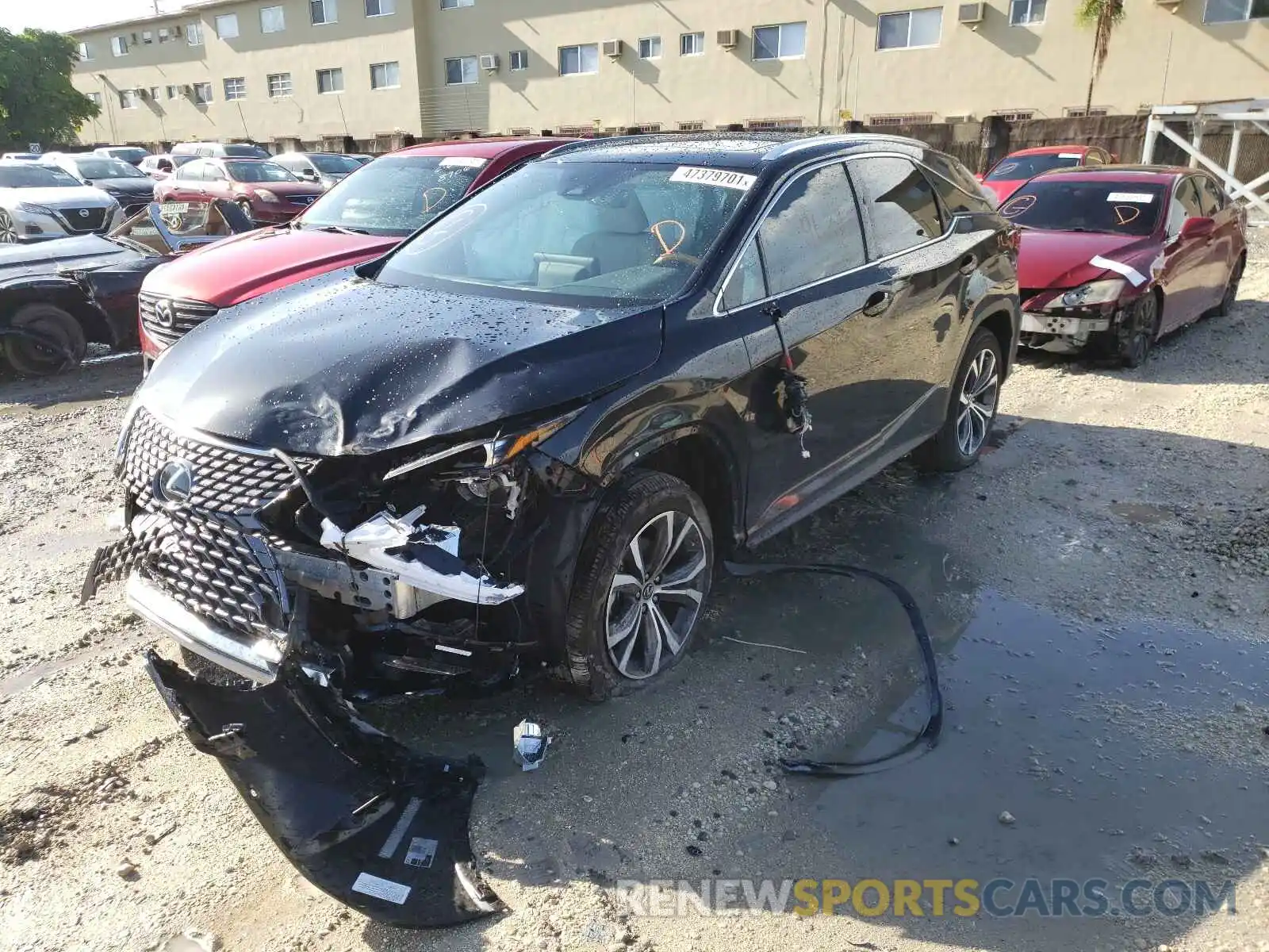 2 Фотография поврежденного автомобиля 2T2HZMAA3MC202376 LEXUS RX350 2021