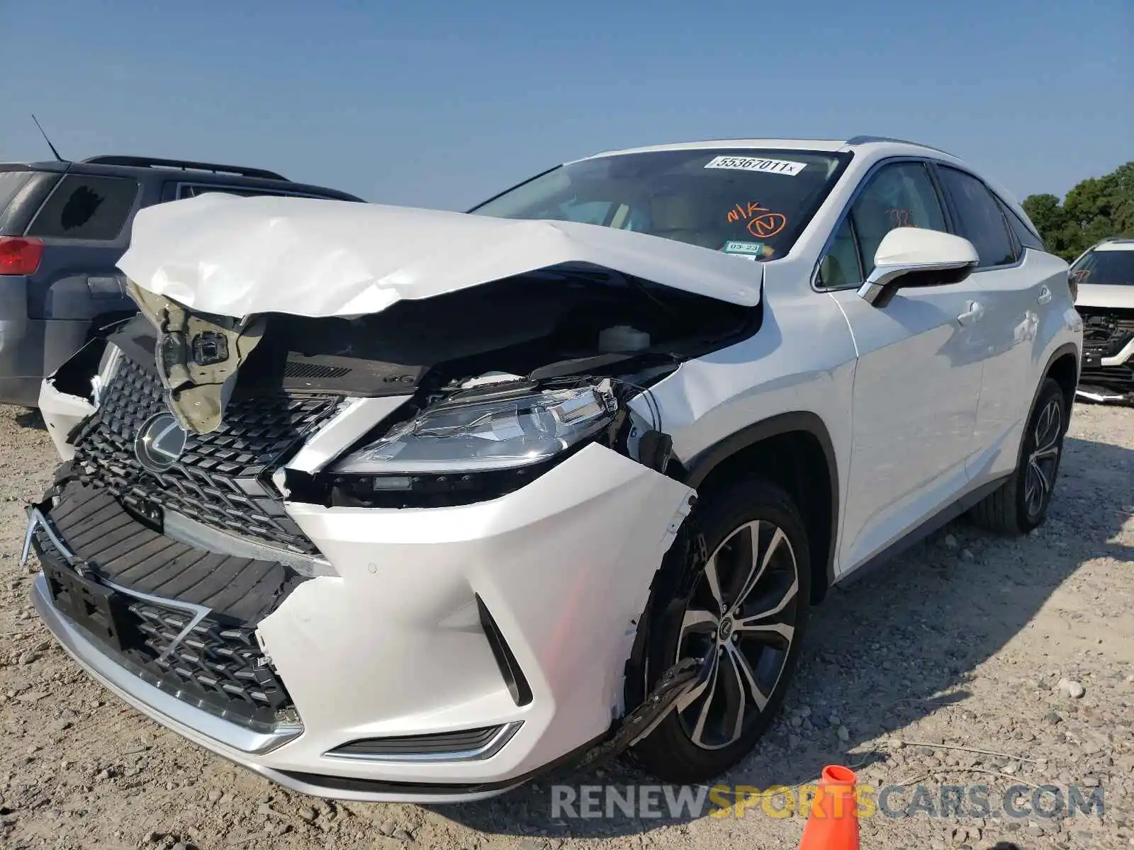 2 Photograph of a damaged car 2T2HZMAA5MC197374 LEXUS RX350 2021