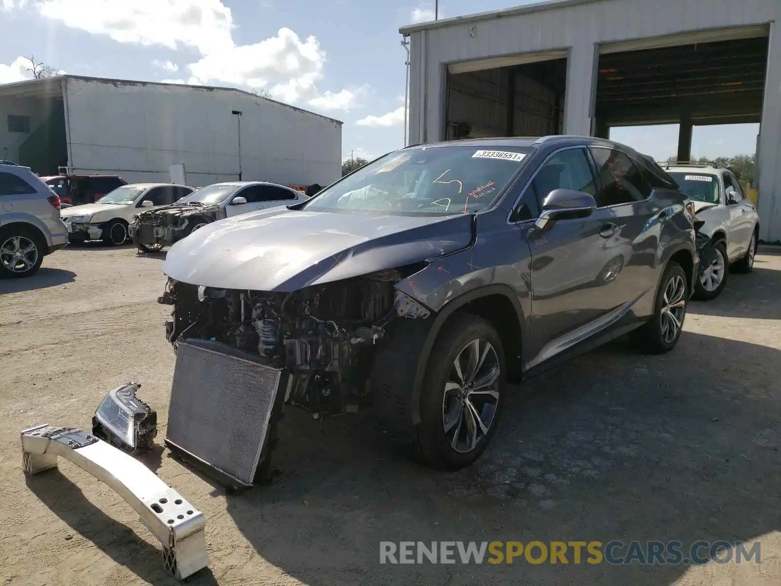 2 Photograph of a damaged car 2T2HZMAAXMC193076 LEXUS RX350 2021