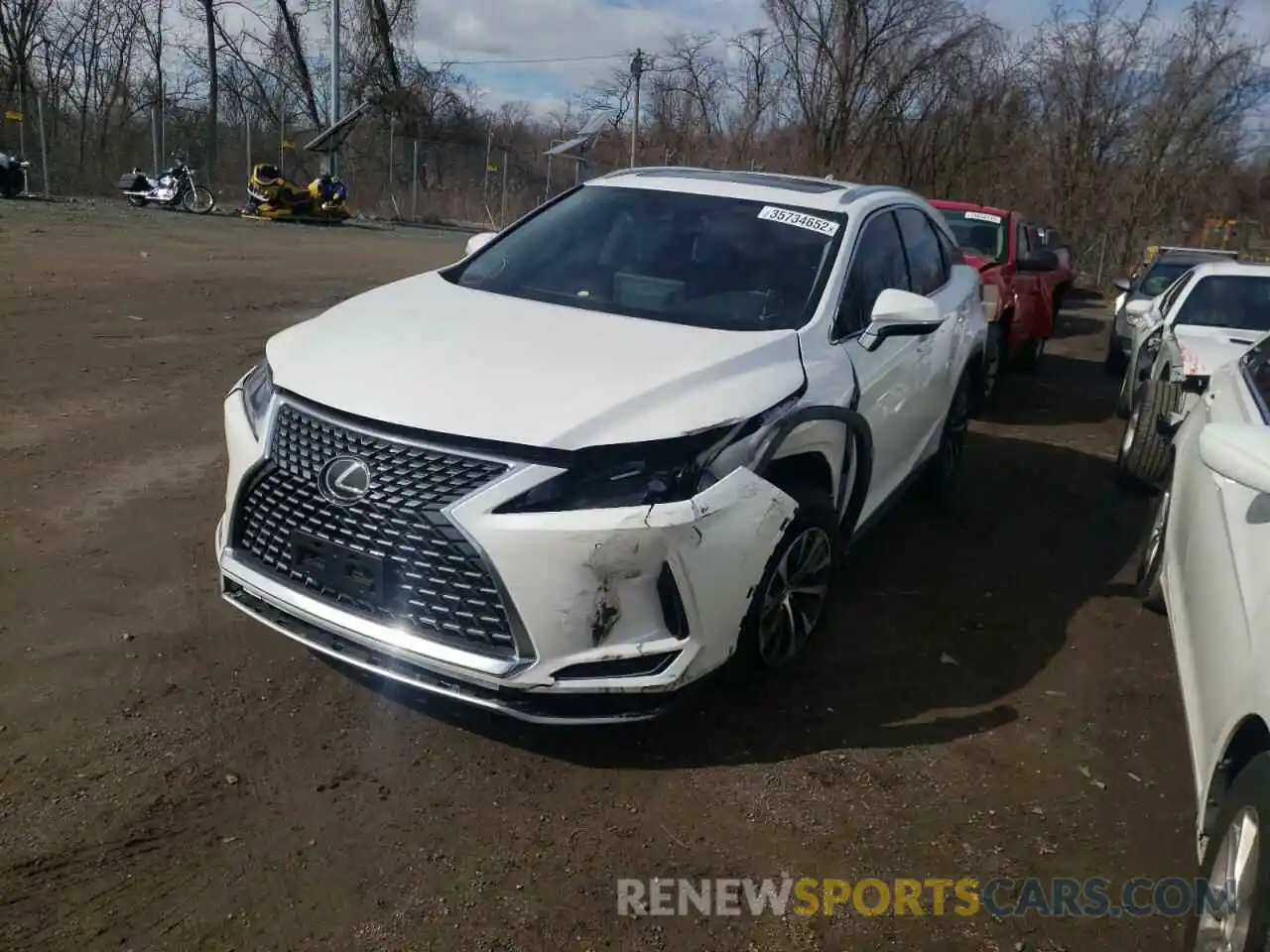 2 Photograph of a damaged car 2T2HZMDA6MC284048 LEXUS RX350 2021