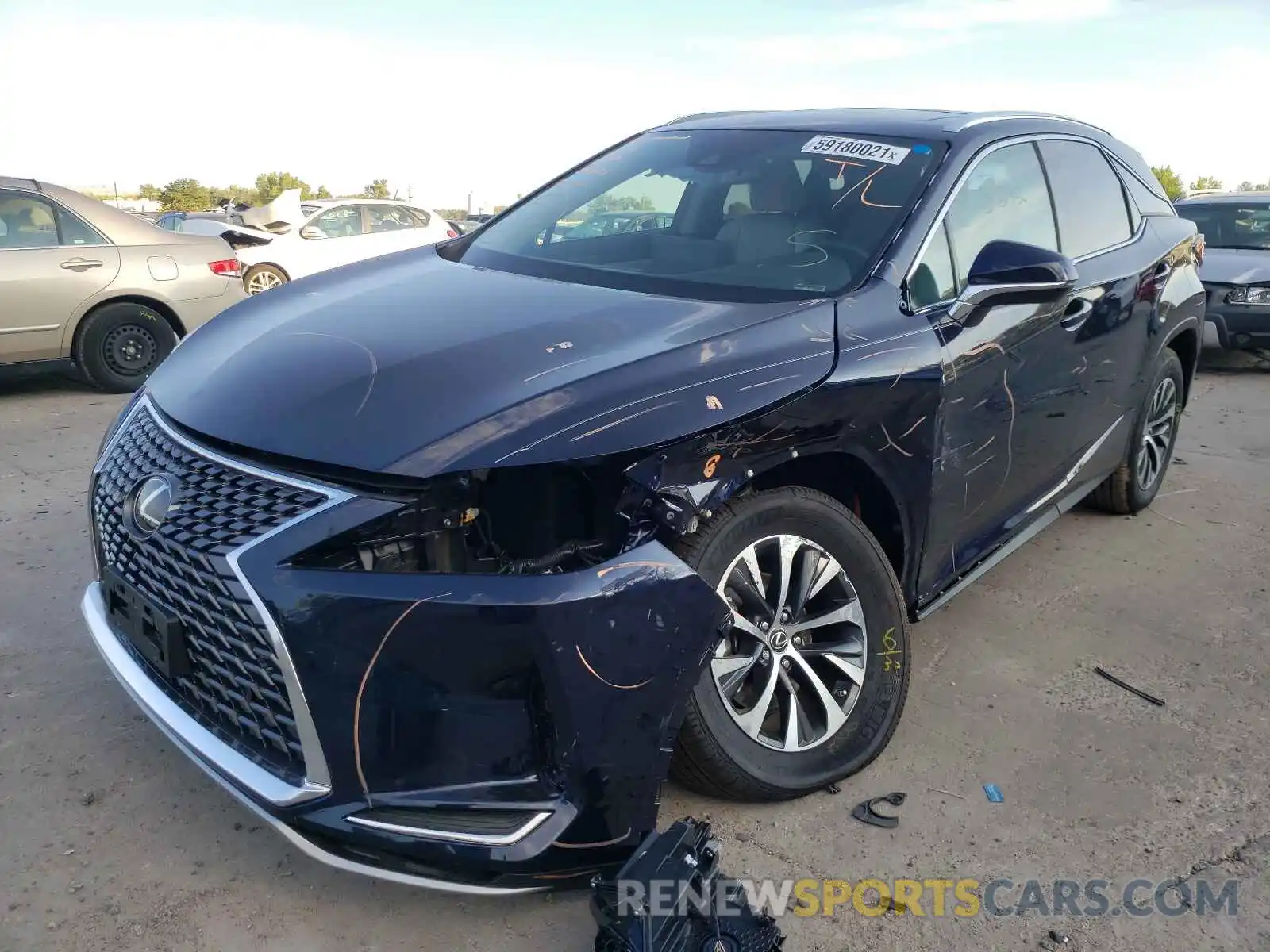 2 Photograph of a damaged car 2T2HZMDA7MC283488 LEXUS RX350 2021