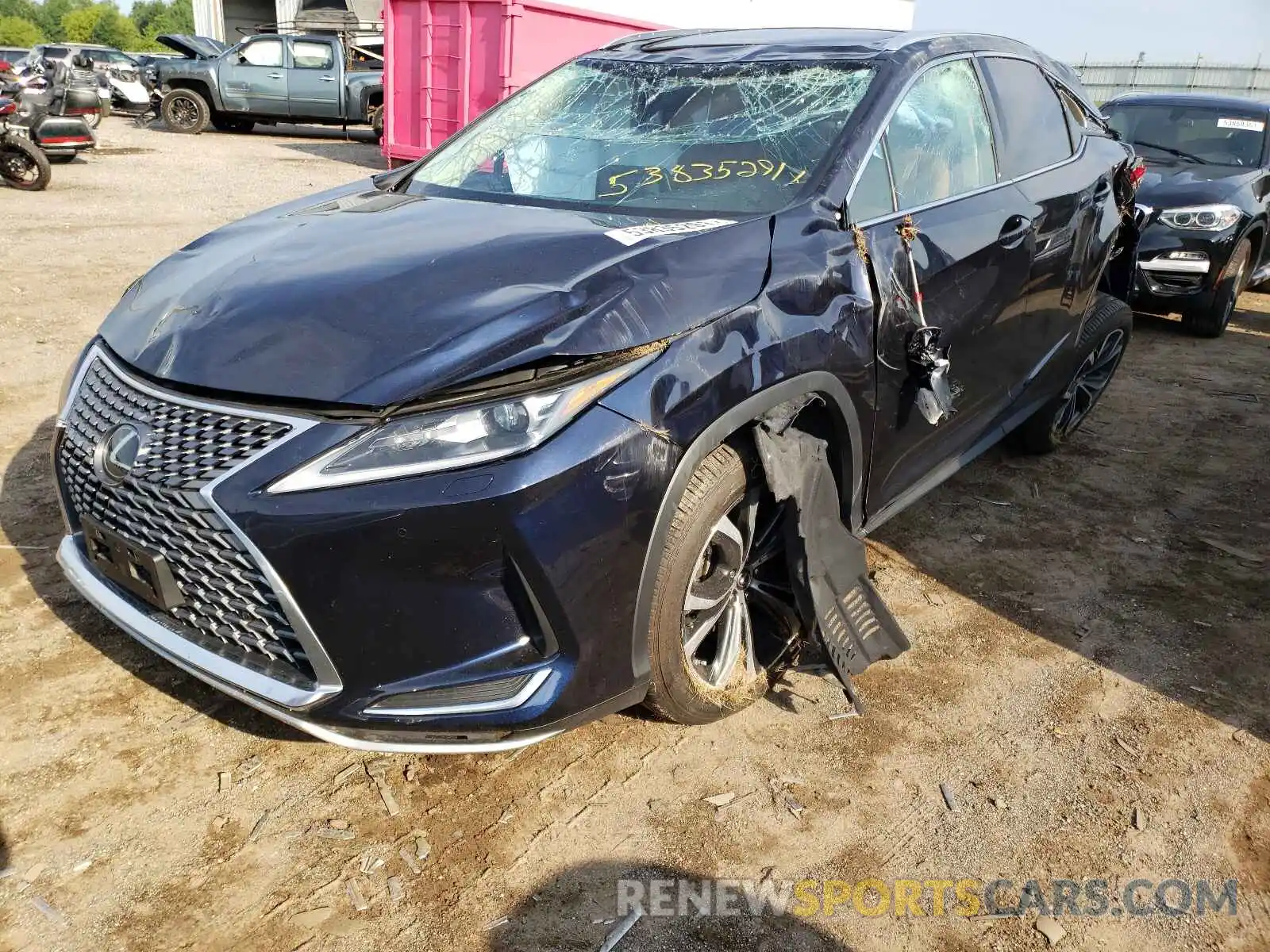 2 Photograph of a damaged car 2T2HZMDAXMC278267 LEXUS RX350 2021