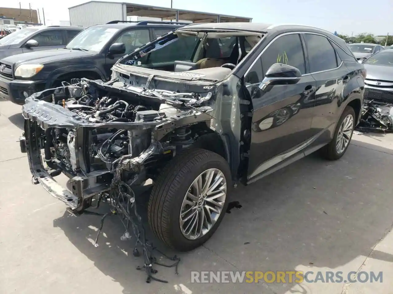 2 Фотография поврежденного автомобиля 2T2JZMAA3MC185466 LEXUS RX350 2021