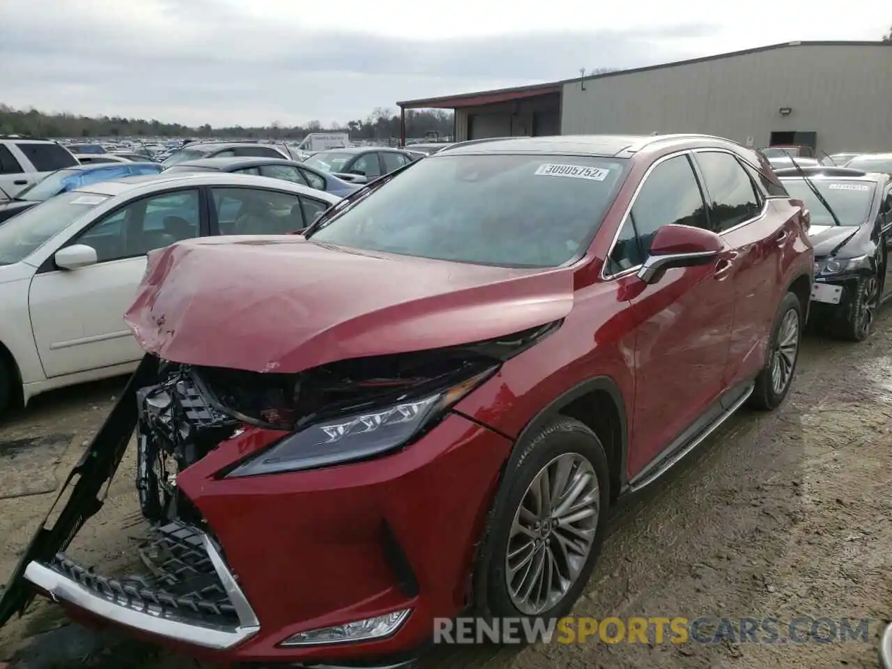 2 Photograph of a damaged car 2T2JZMAA6MC190418 LEXUS RX350 2021