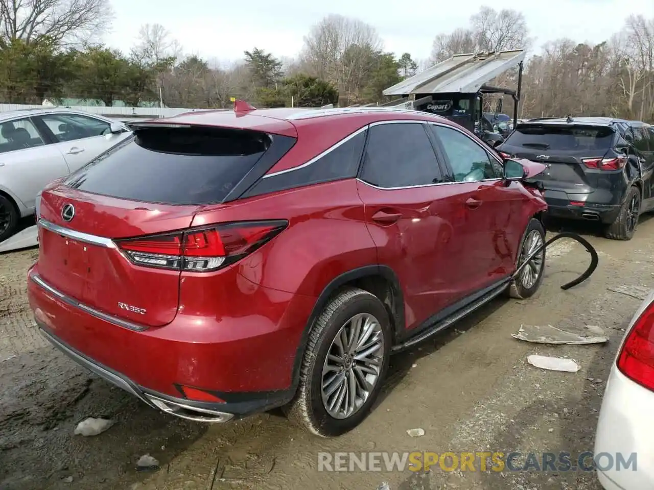 4 Фотография поврежденного автомобиля 2T2JZMAA6MC190418 LEXUS RX350 2021