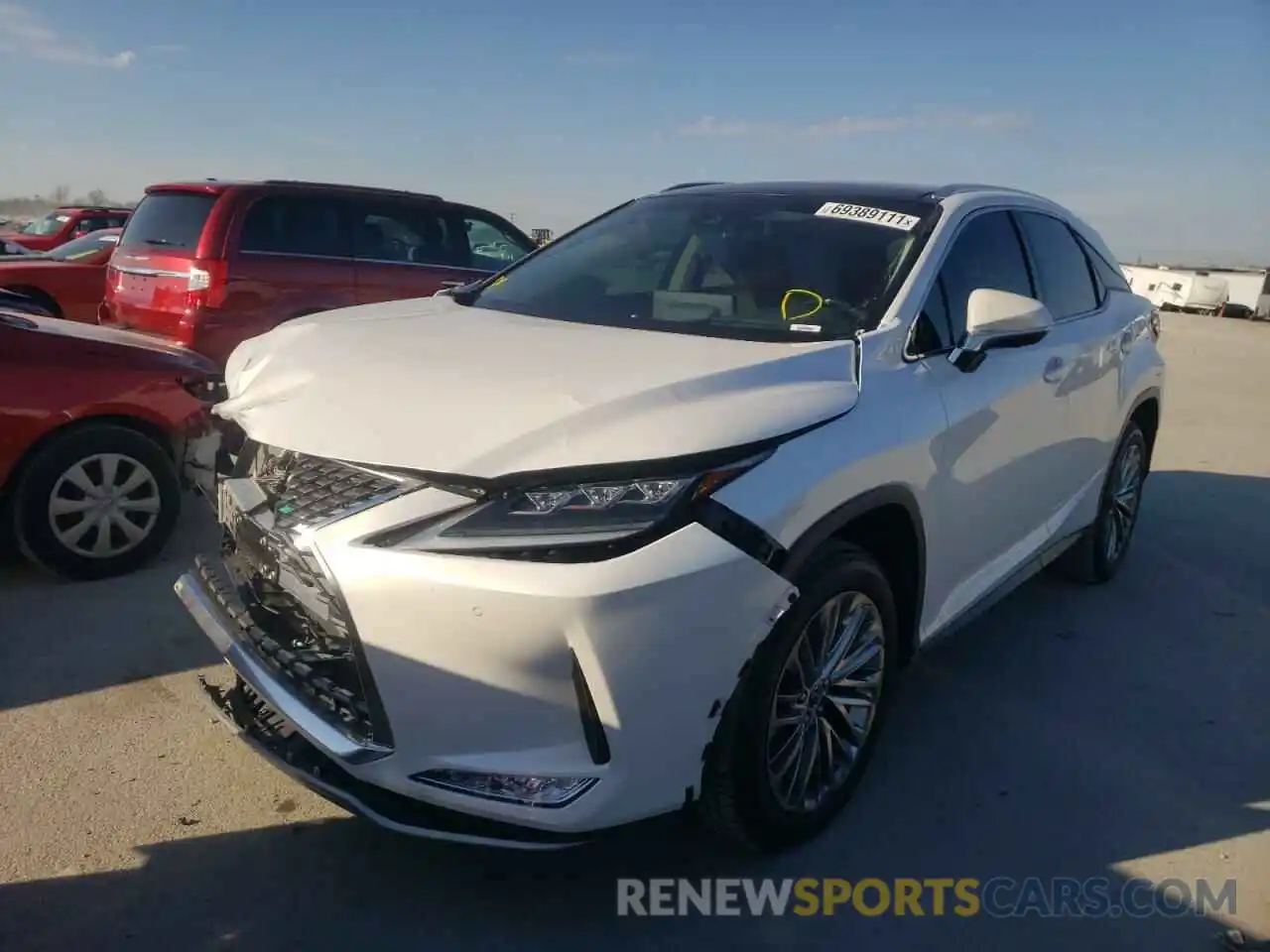 2 Photograph of a damaged car 2T2JZMAA6MC203636 LEXUS RX350 2021