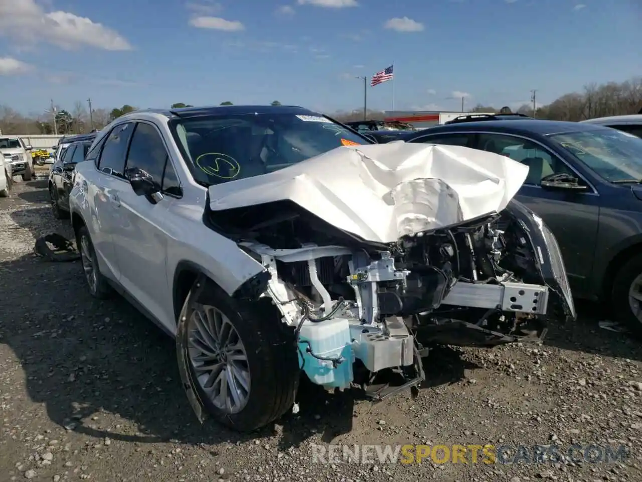 1 Photograph of a damaged car 2T2JZMAA8MC198035 LEXUS RX350 2021