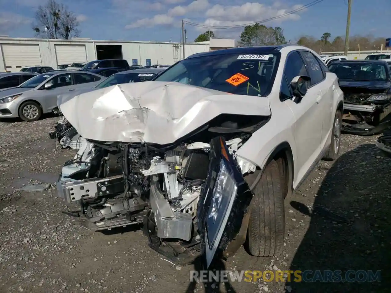 2 Photograph of a damaged car 2T2JZMAA8MC198035 LEXUS RX350 2021