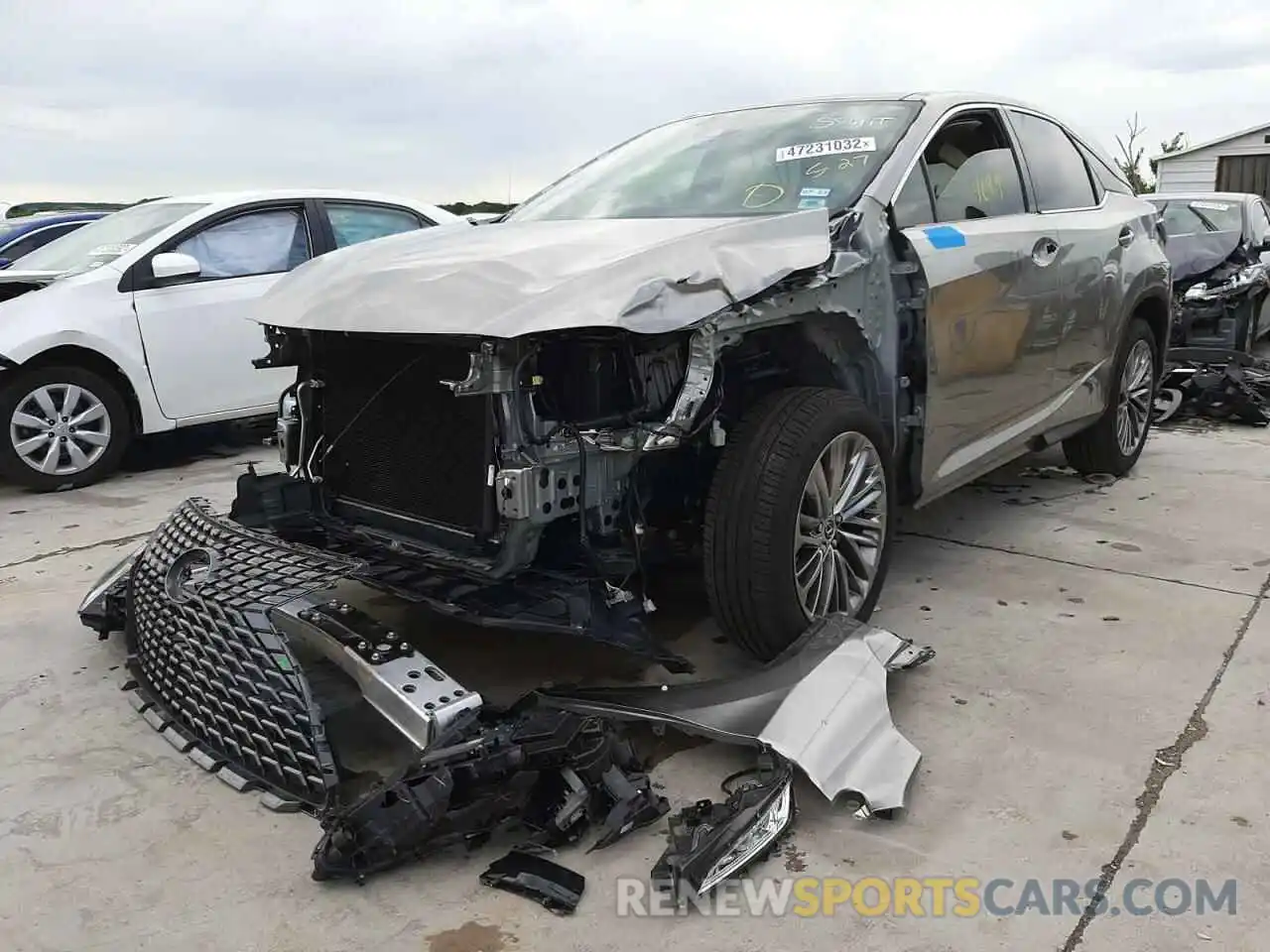 2 Photograph of a damaged car 2T2JZMAA8MC217845 LEXUS RX350 2021