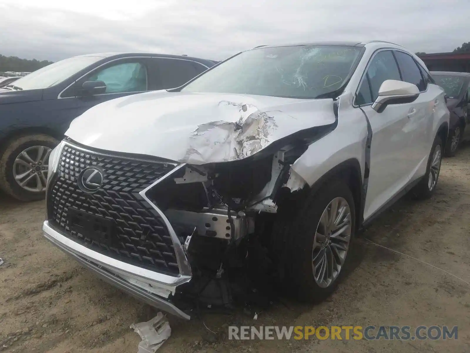 2 Photograph of a damaged car 2T2JZMDA8MC283730 LEXUS RX350 2021