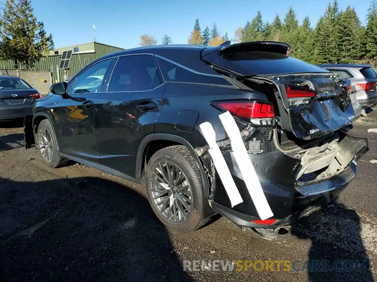 2 Photograph of a damaged car 2T2YZMDA2MC293247 LEXUS RX350 2021