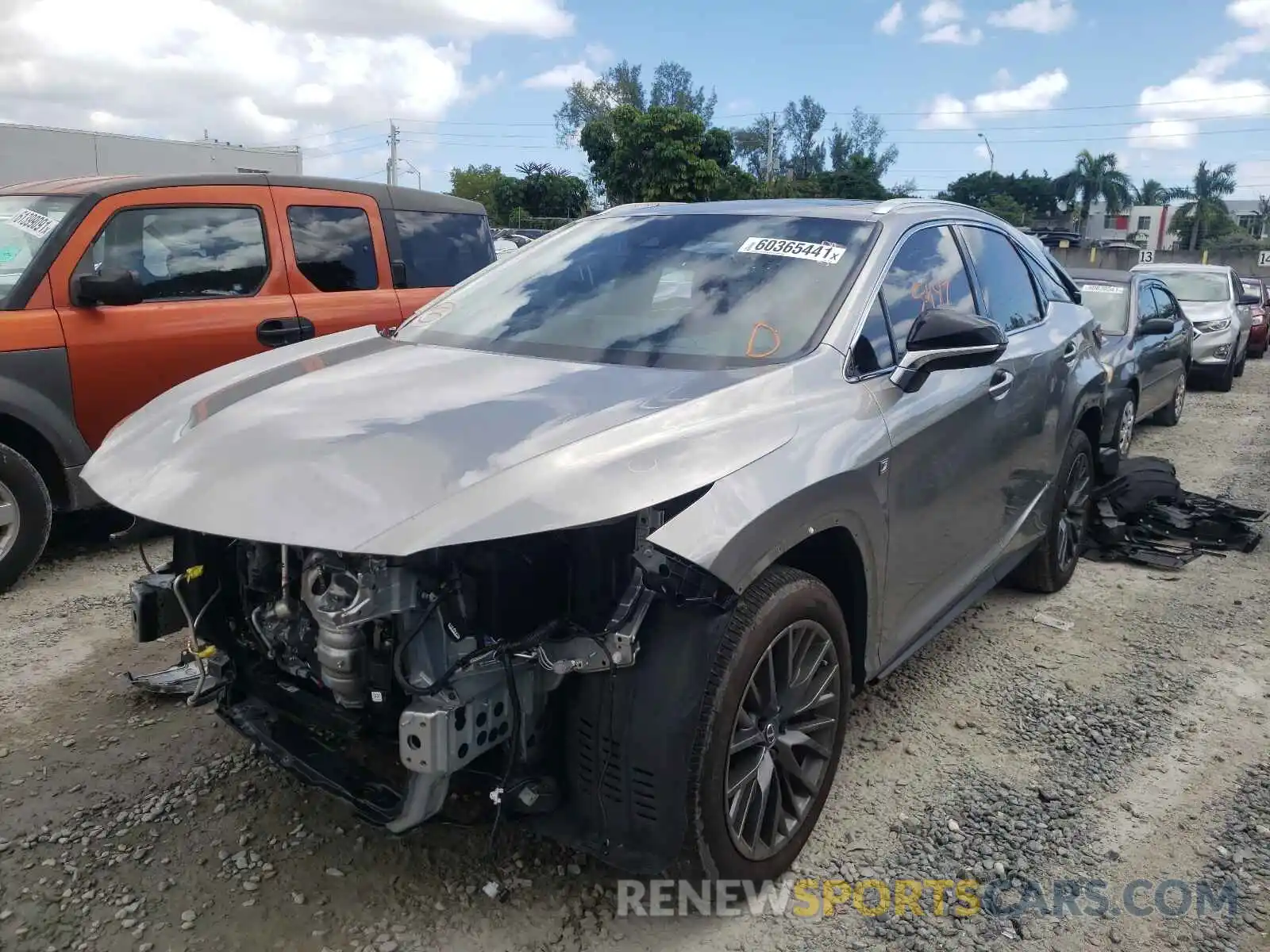 2 Photograph of a damaged car 2T2YZMDA9MC293729 LEXUS RX350 2021