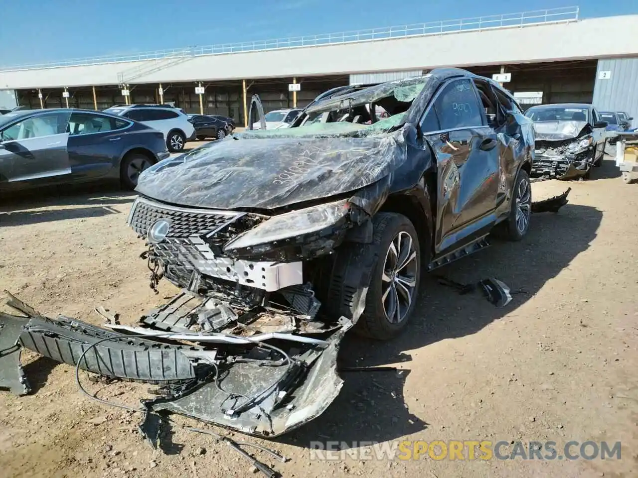 2 Фотография поврежденного автомобиля JTJHZKFA3M2030203 LEXUS RX350 2021