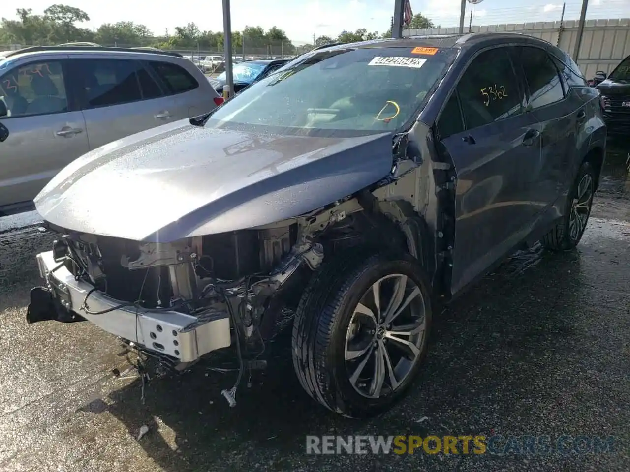 2 Photograph of a damaged car 2T2HZMAA0NC231254 LEXUS RX350 2022