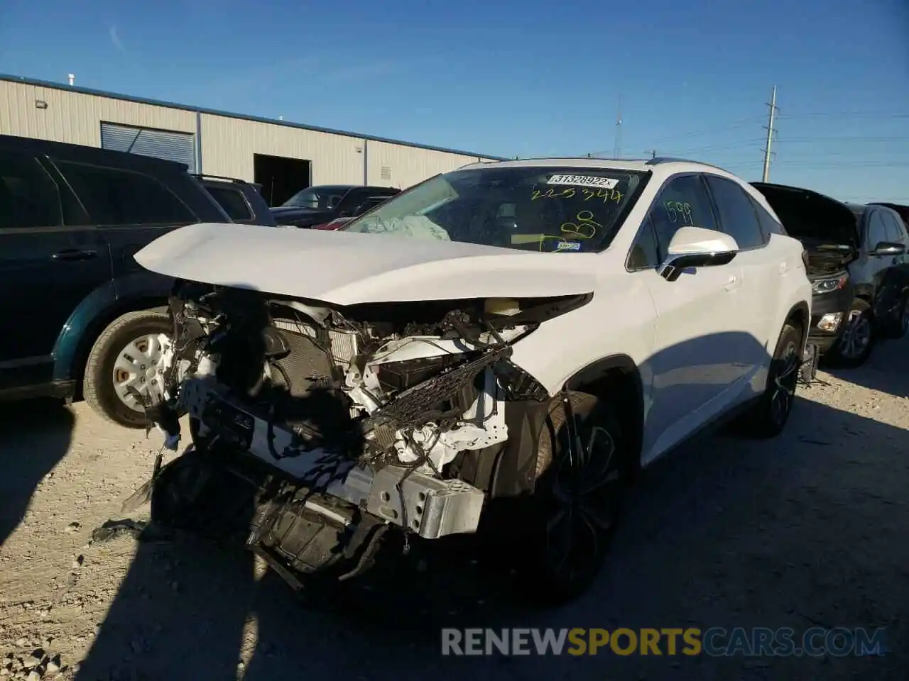 2 Photograph of a damaged car 2T2HZMAA4NC225344 LEXUS RX350 2022