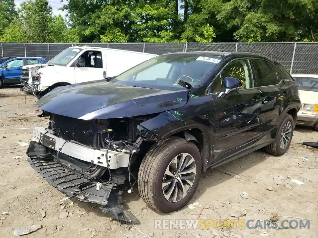 2 Photograph of a damaged car 2T2HZMDA5NC319843 LEXUS RX350 2022