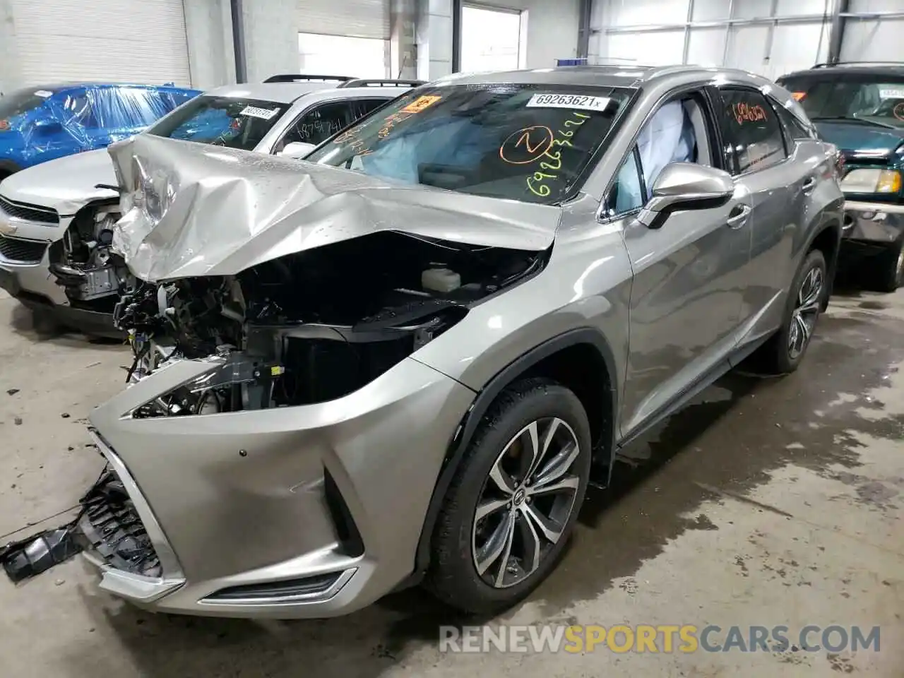 2 Photograph of a damaged car 2T2HZMDA5NC321852 LEXUS RX350 2022