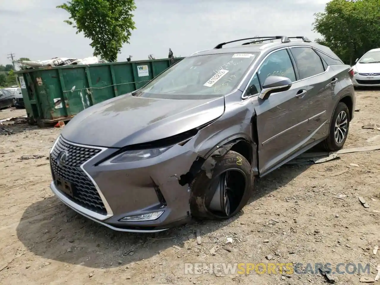 2 Фотография поврежденного автомобиля 2T2HZMDA7NC309492 LEXUS RX350 2022