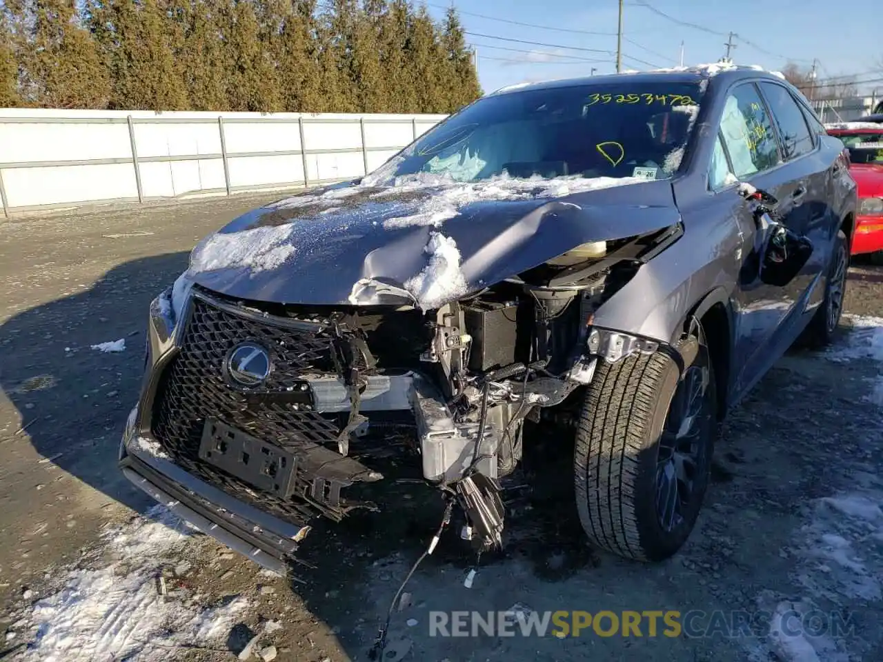 2 Photograph of a damaged car 2T2SZMDA9NC309631 LEXUS RX350 2022