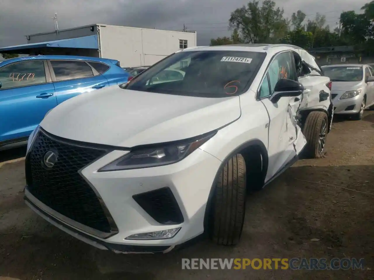 2 Photograph of a damaged car 2T2YZMDA4NC320949 LEXUS RX350 2022