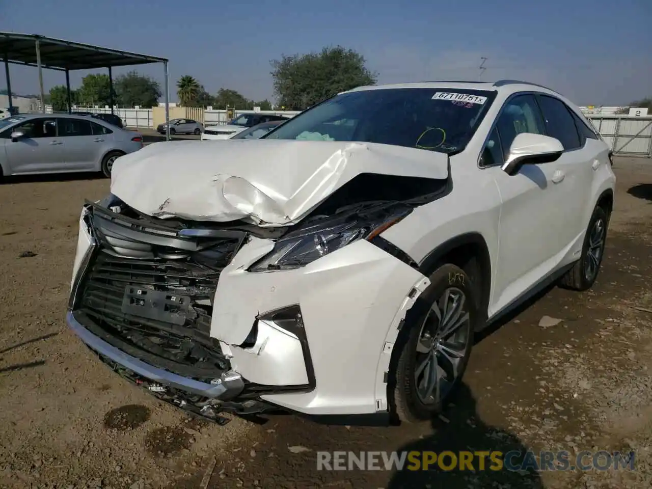 2 Photograph of a damaged car 2T2BGMCA0KC040020 LEXUS RX450 2019