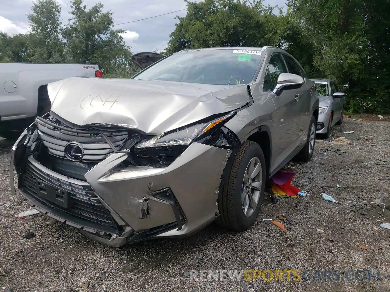 2 Photograph of a damaged car 2T2BGMCA1KC041175 LEXUS RX450 2019