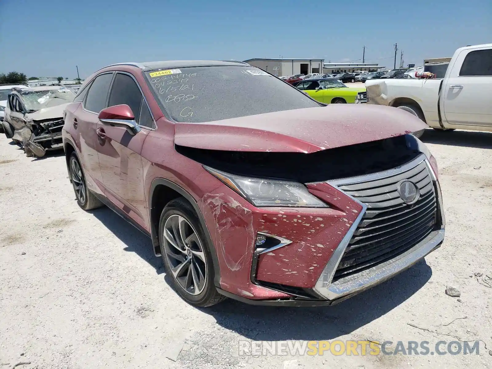 1 Photograph of a damaged car 2T2BGMCA2KC042349 LEXUS RX450 2019