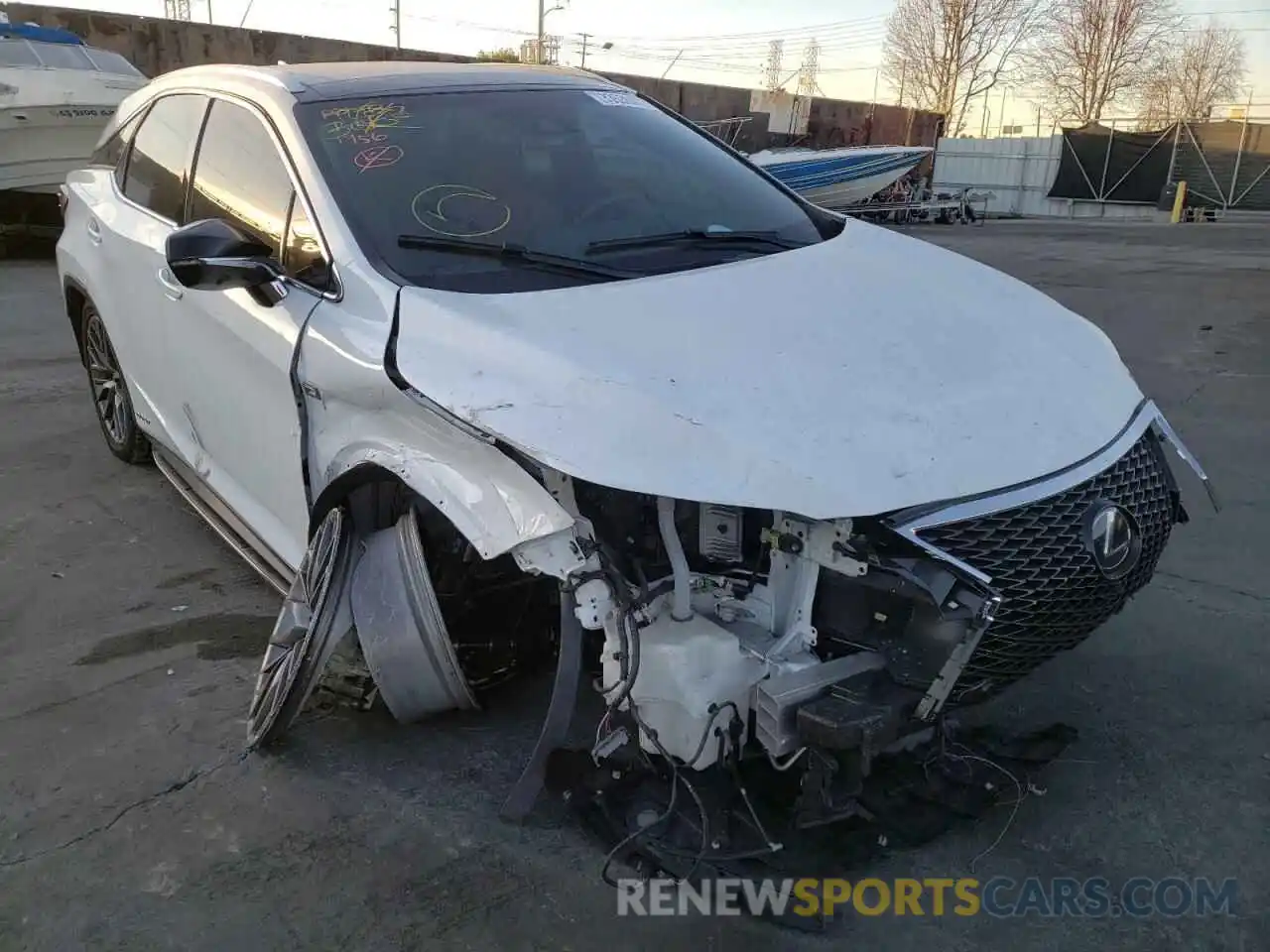 1 Photograph of a damaged car 2T2BGMCA4KC031756 LEXUS RX450 2019