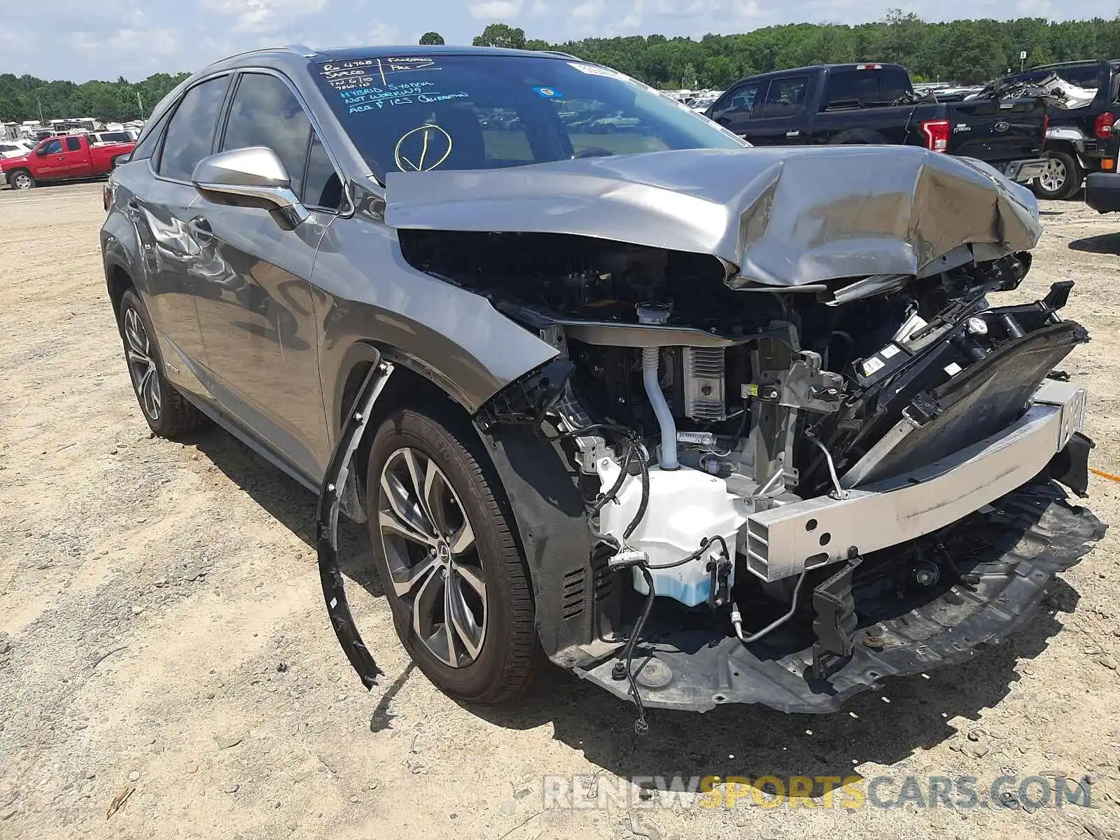 1 Photograph of a damaged car 2T2BGMCA4KC034706 LEXUS RX450 2019