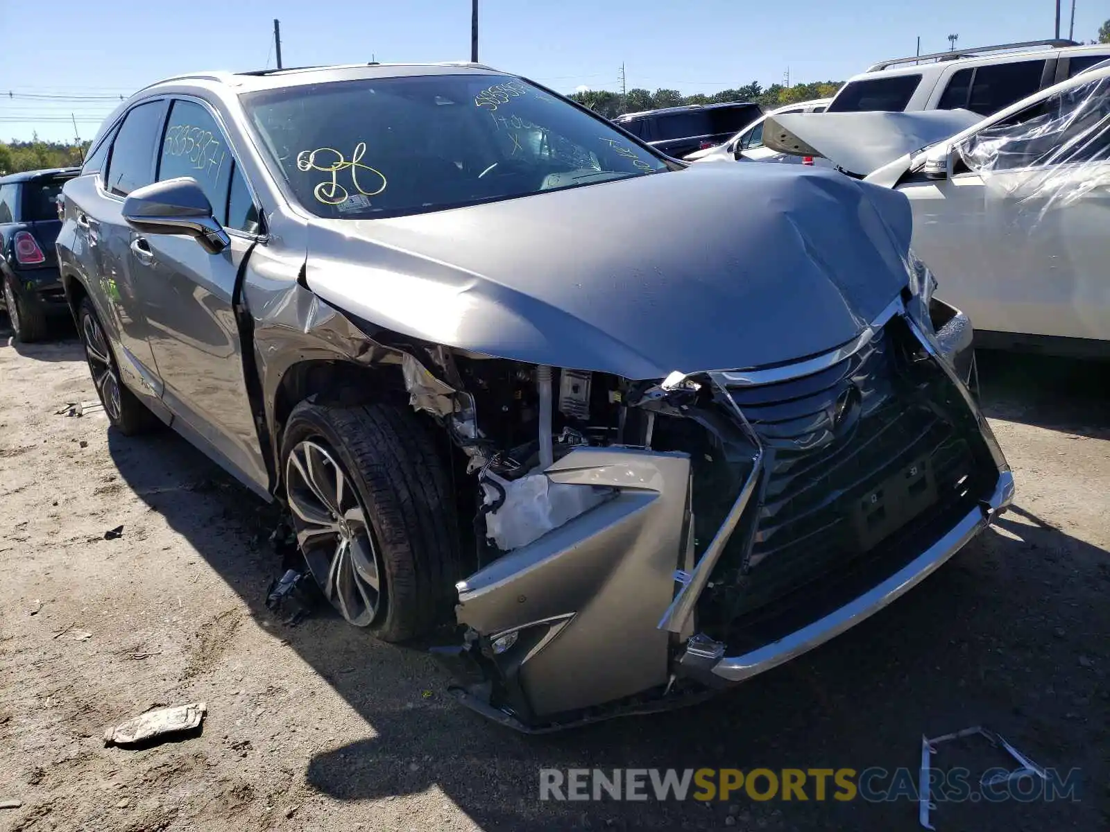 1 Photograph of a damaged car 2T2BGMCA7KC036367 LEXUS RX450 2019