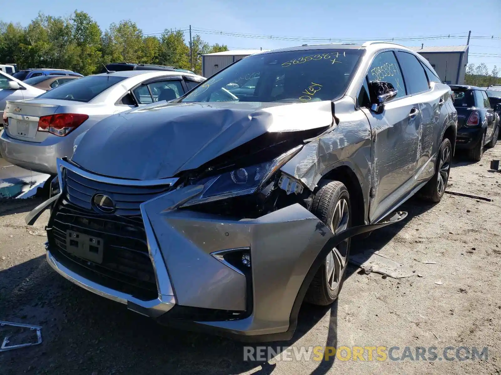 2 Photograph of a damaged car 2T2BGMCA7KC036367 LEXUS RX450 2019