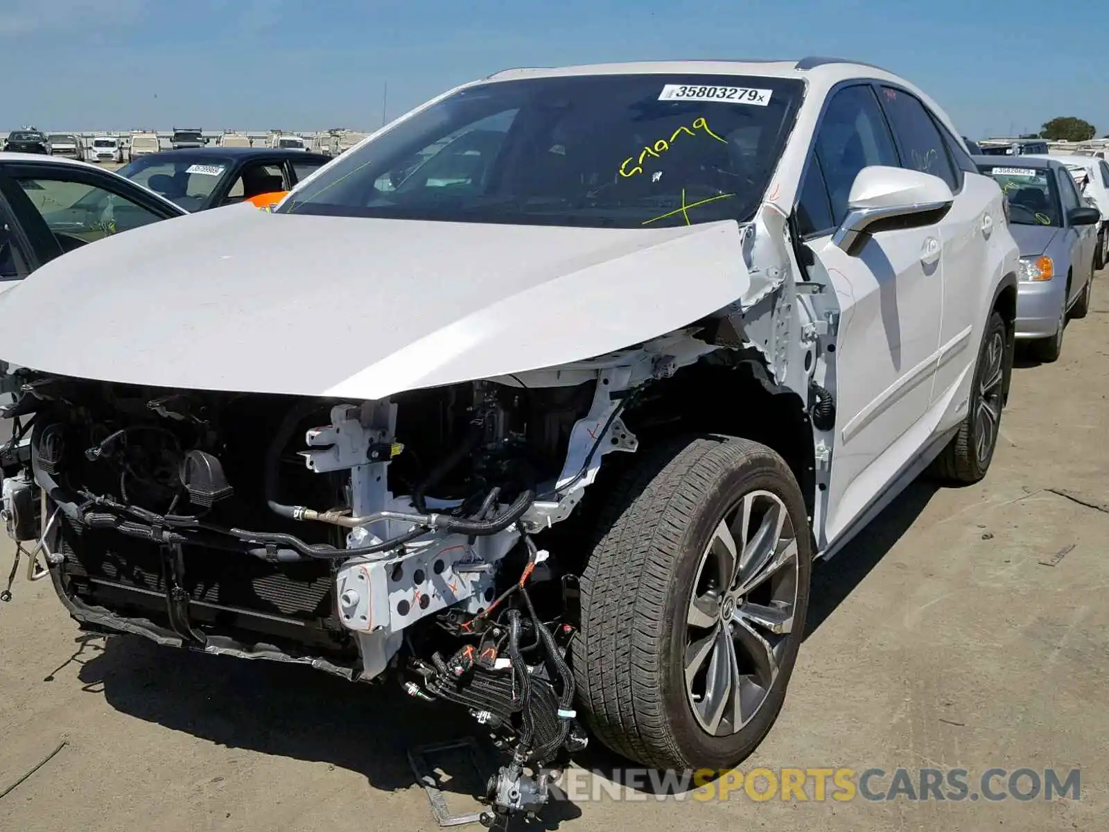 2 Photograph of a damaged car 2T2BGMCA9KC029789 LEXUS RX450 2019