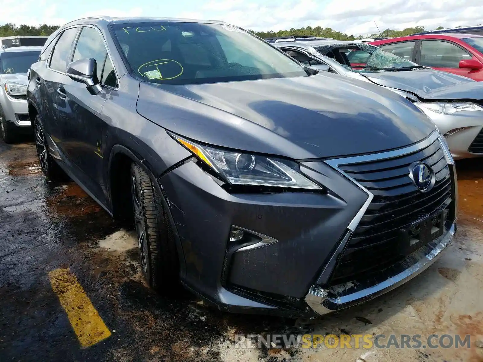 1 Photograph of a damaged car JTJDGKCA8K2007876 LEXUS RX450 2019