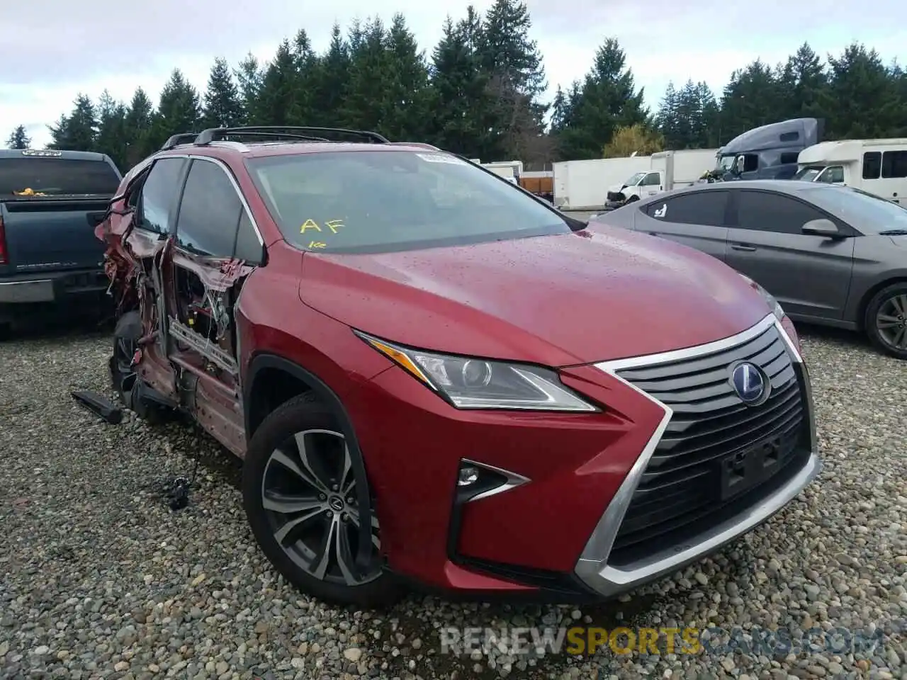 1 Photograph of a damaged car JTJDGKCA9K2007532 LEXUS RX450 2019