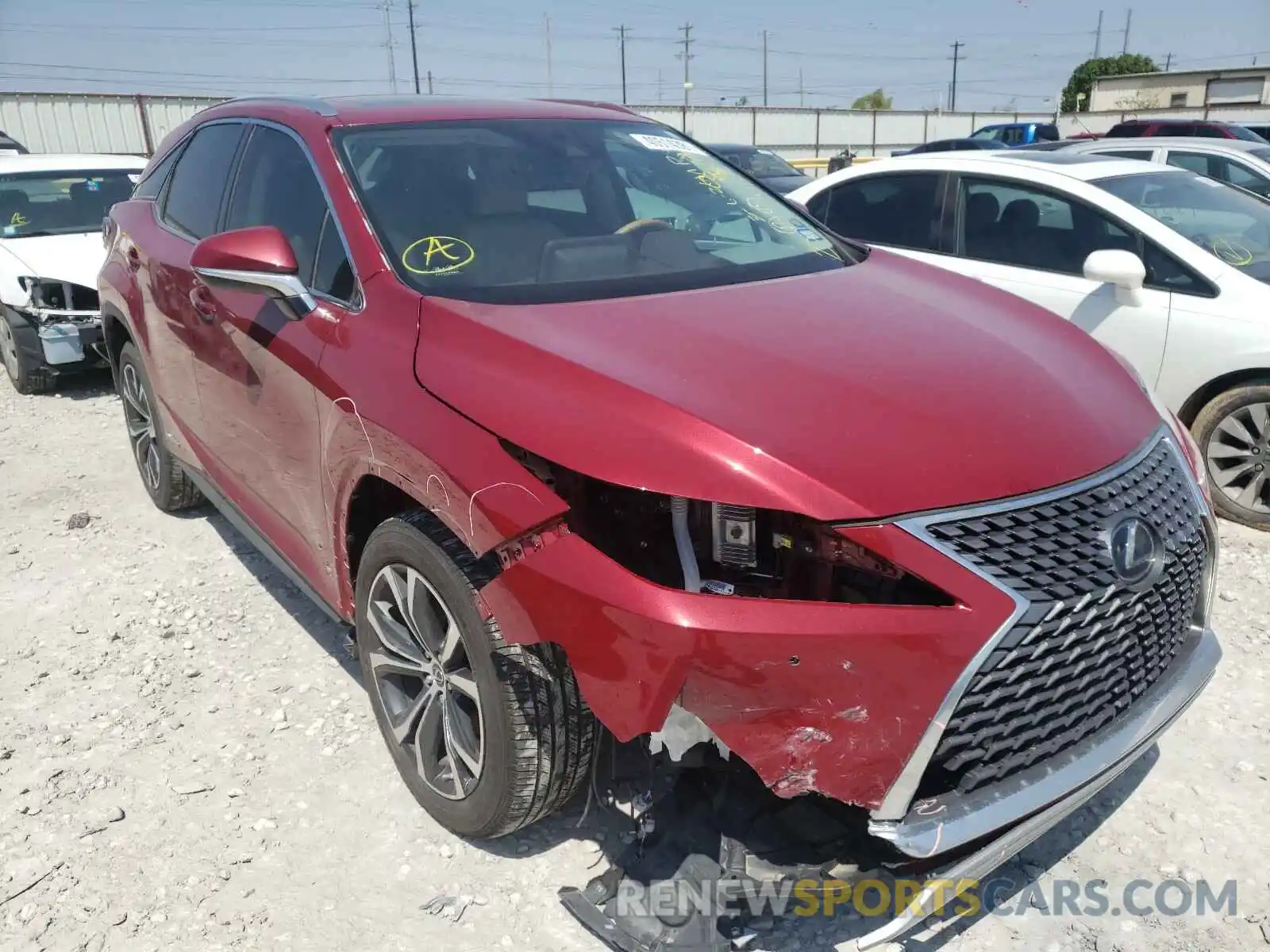 1 Photograph of a damaged car 2T2HGMDA3LC051801 LEXUS RX450 2020