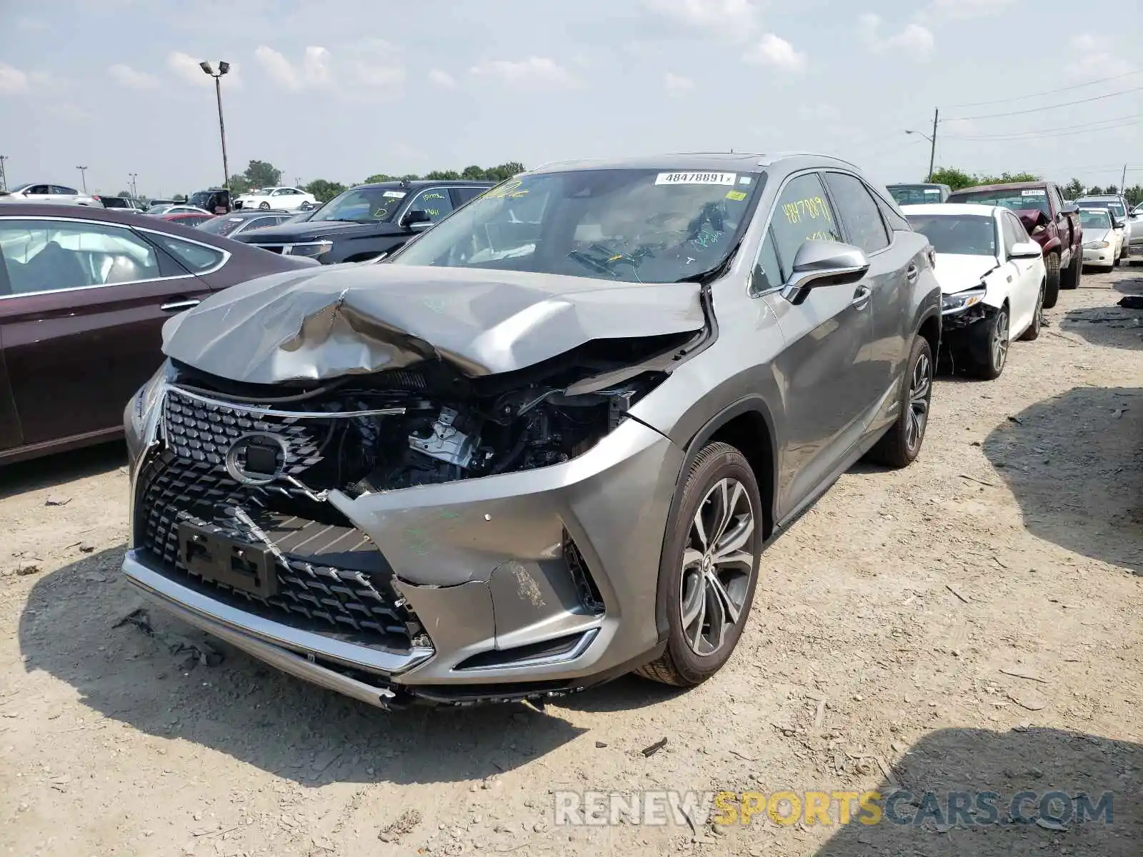 2 Фотография поврежденного автомобиля 2T2HGMDAXLC053447 LEXUS RX450 2020