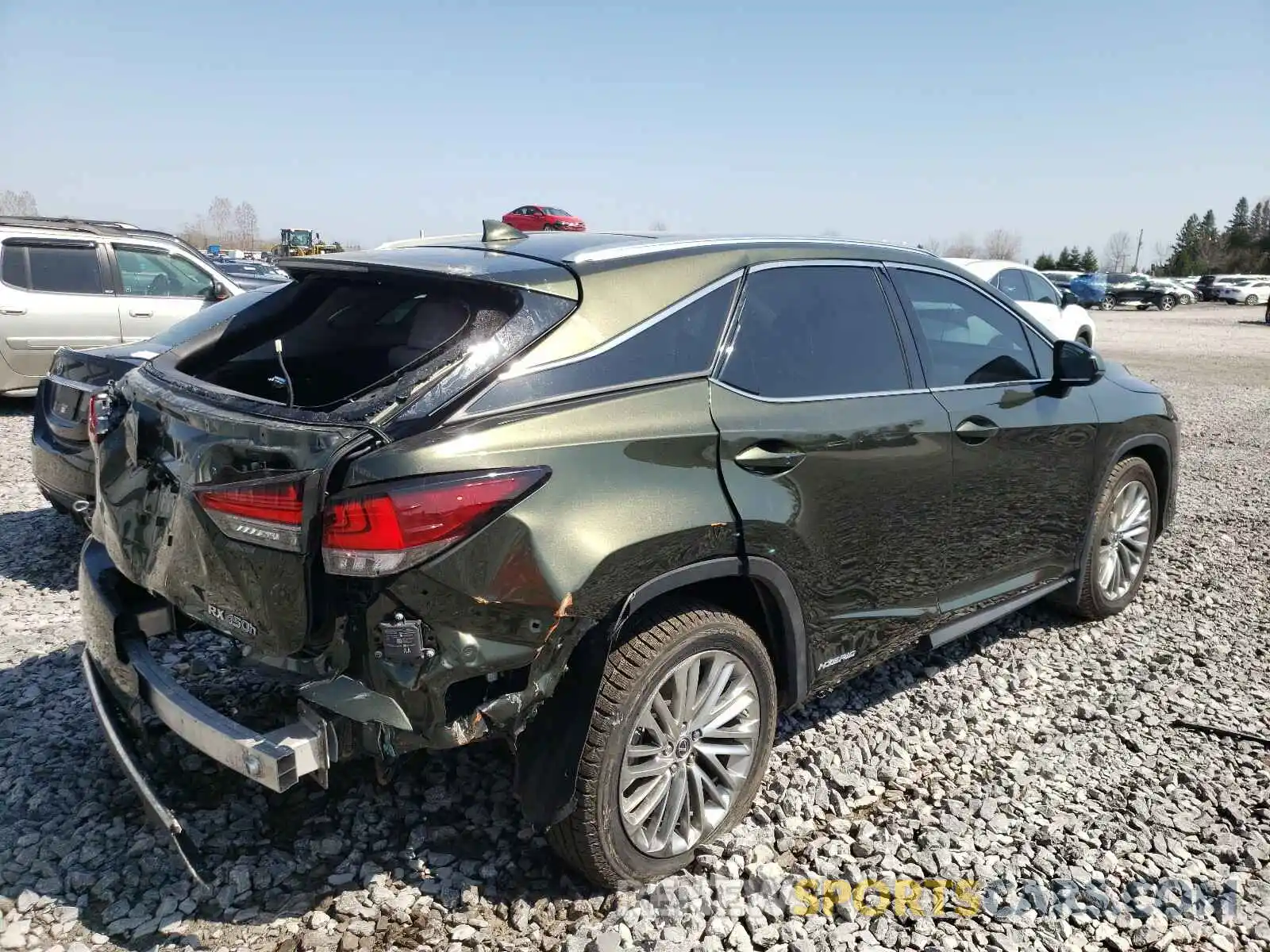 4 Фотография поврежденного автомобиля 2T2JGMDA1LC052351 LEXUS RX450 2020