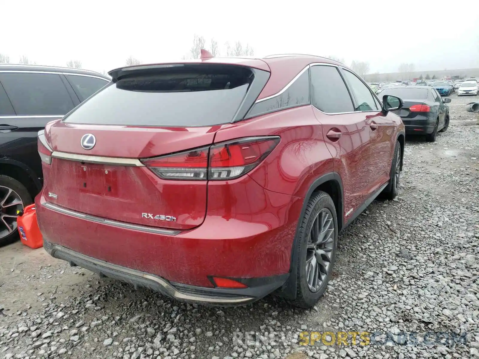 4 Фотография поврежденного автомобиля 2T2YGMDA5LC044297 LEXUS RX450 2020