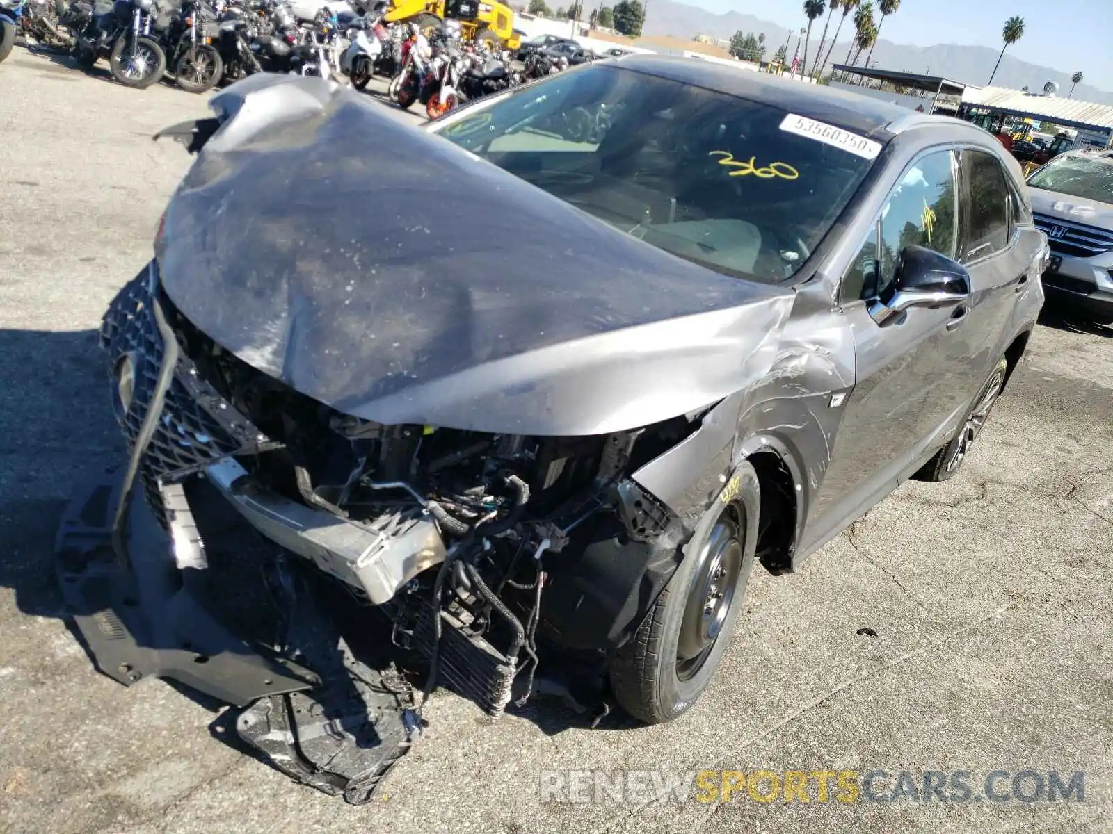 2 Photograph of a damaged car 2T2YGMDA5LC052416 LEXUS RX450 2020