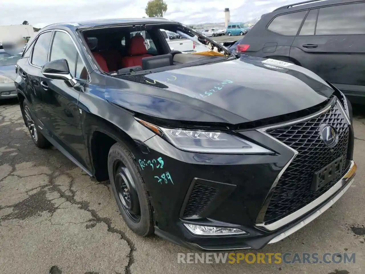 1 Photograph of a damaged car 2T2YGMDA7LC045824 LEXUS RX450 2020