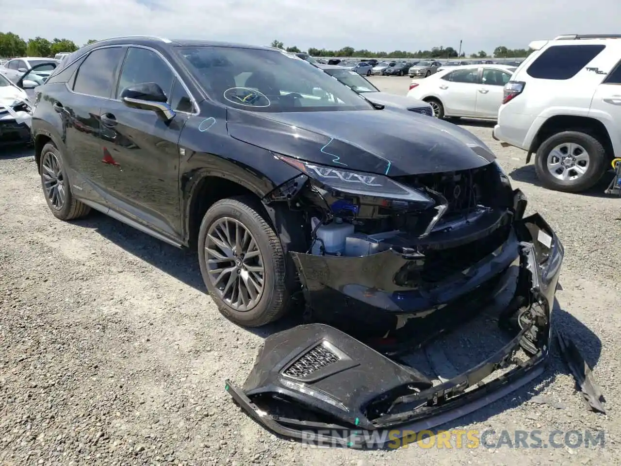 1 Photograph of a damaged car 2T2YGMDAXLC055733 LEXUS RX450 2020