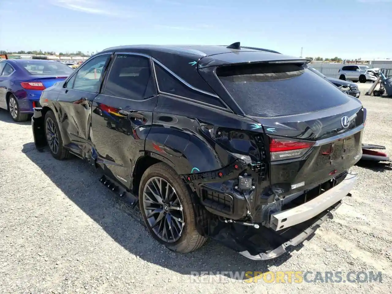 3 Photograph of a damaged car 2T2YGMDAXLC055733 LEXUS RX450 2020